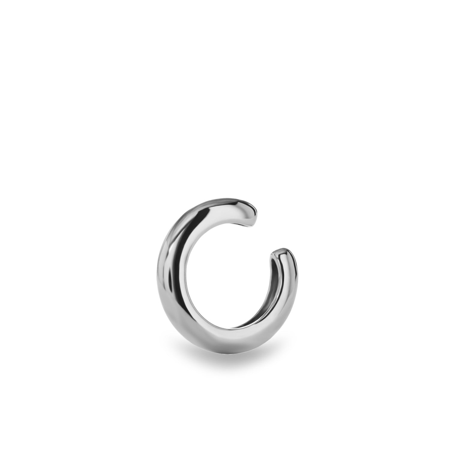 Manchette d'oreille minimaliste en argent, très grande taille