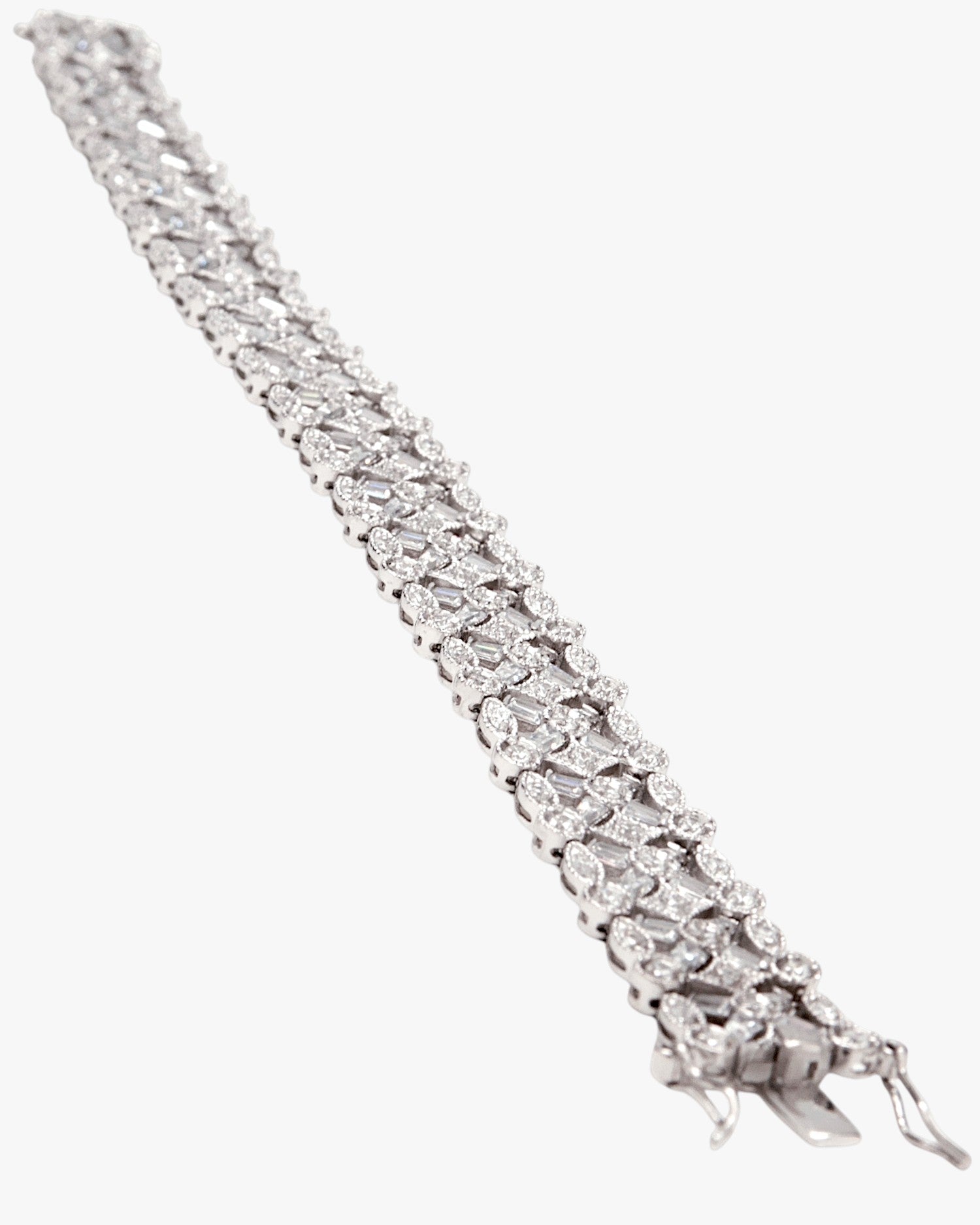 Pulseras brillantes plata con circonitas blancas en diferentes tallas