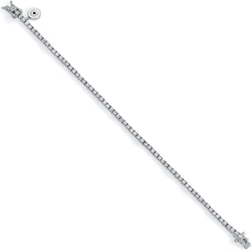 Pulsera riviere de plata diseño muy fino con circonitas