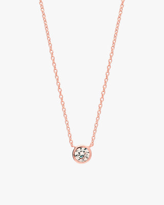 Colgantes pequeños diseño de chatón central oro rosa