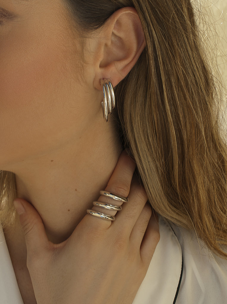 ring silver design original in spiral