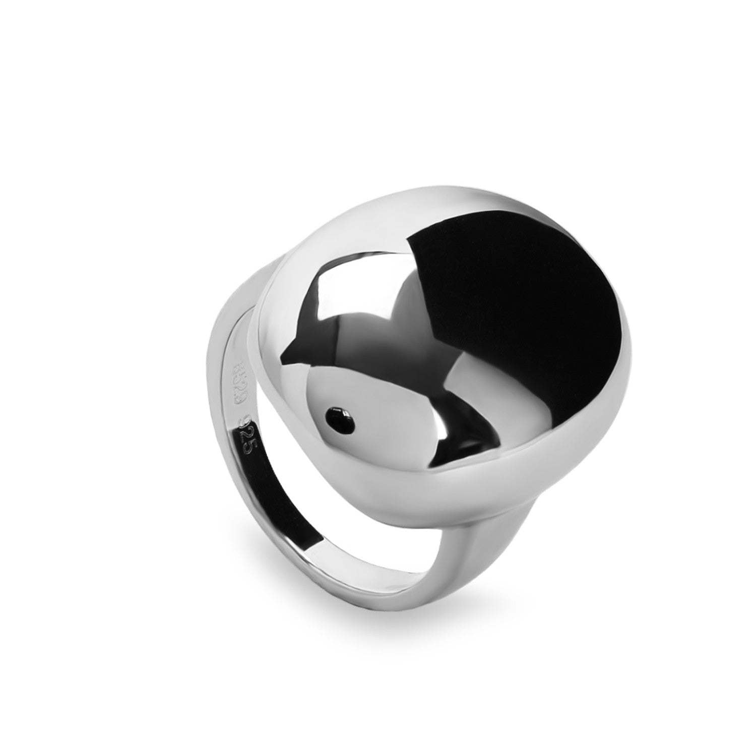 Anillo de plata original diseño redondeado