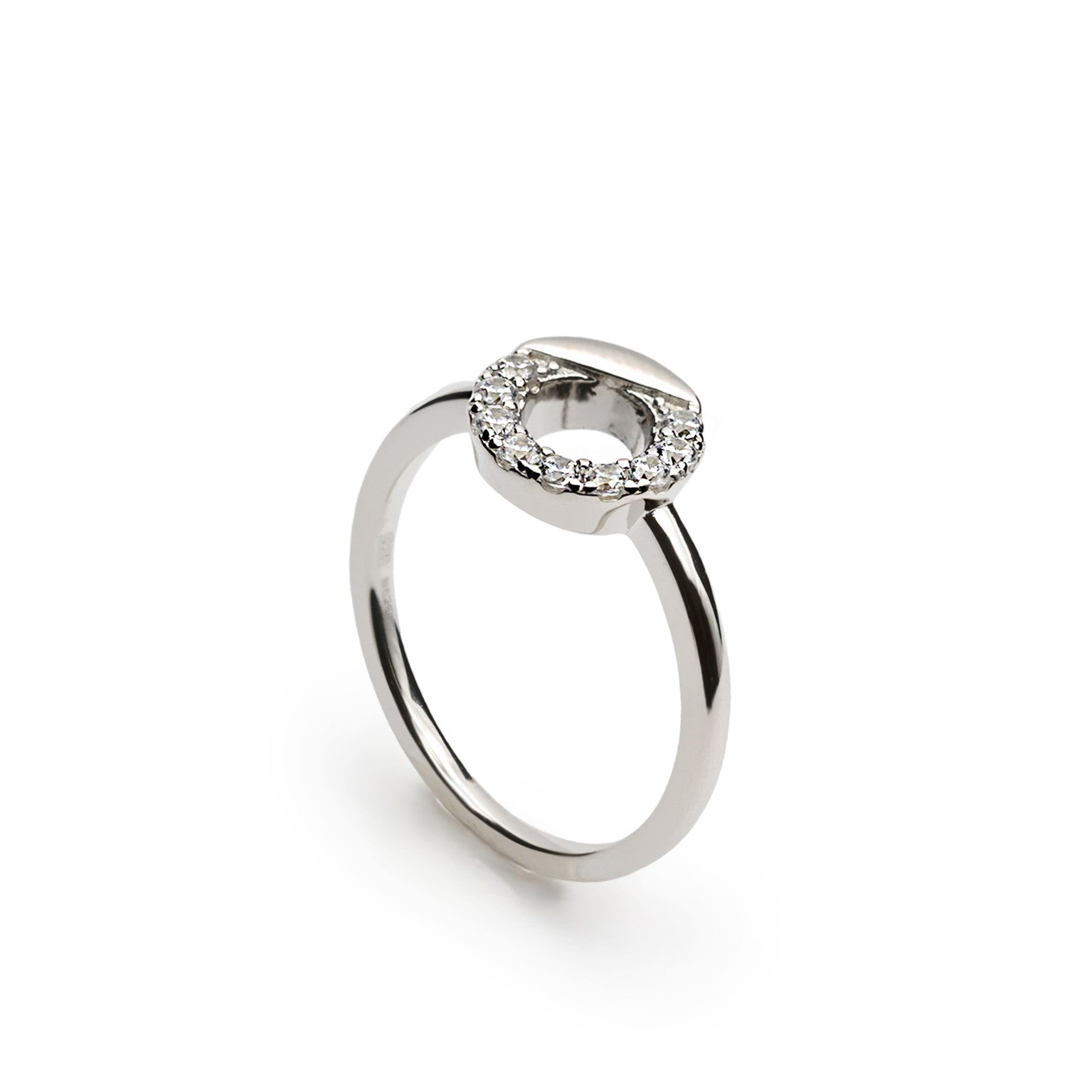 Anillo fino con circulo tipo donut