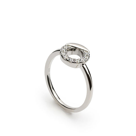 Anillo fino con circulo tipo donut
