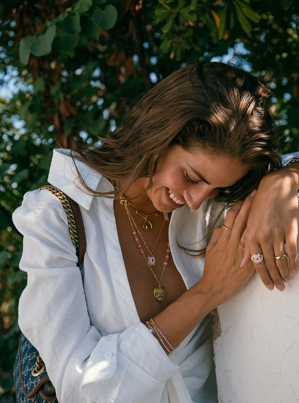 Anillo sello de plata lisa bañada en oro