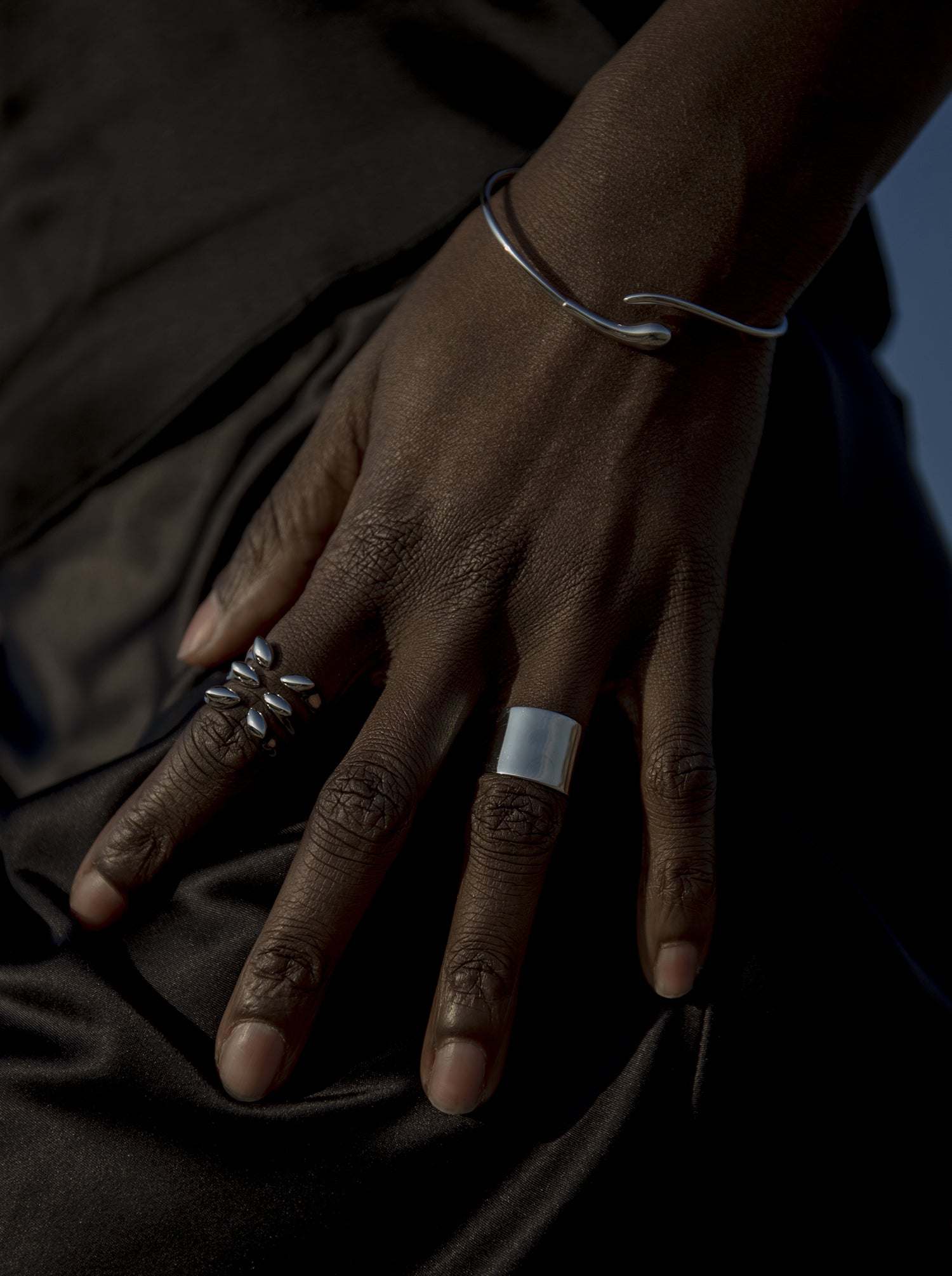 Rings wide Smooth Silver design regular and smooth