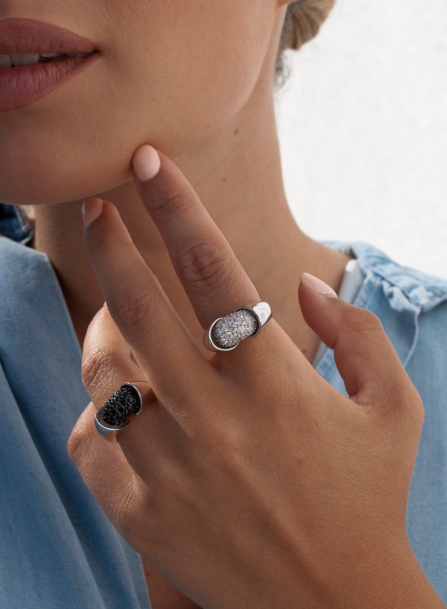 Blackzirconias Rings design open and plain silver