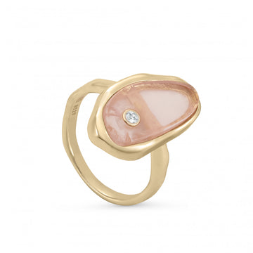 Anillos con piedras naturales de diseño irregular