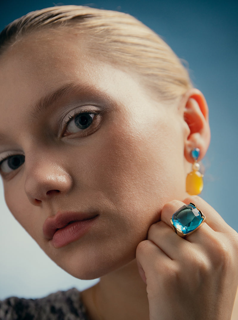 Bagues avec pierres  radianttaille radiant amazonite tonalité