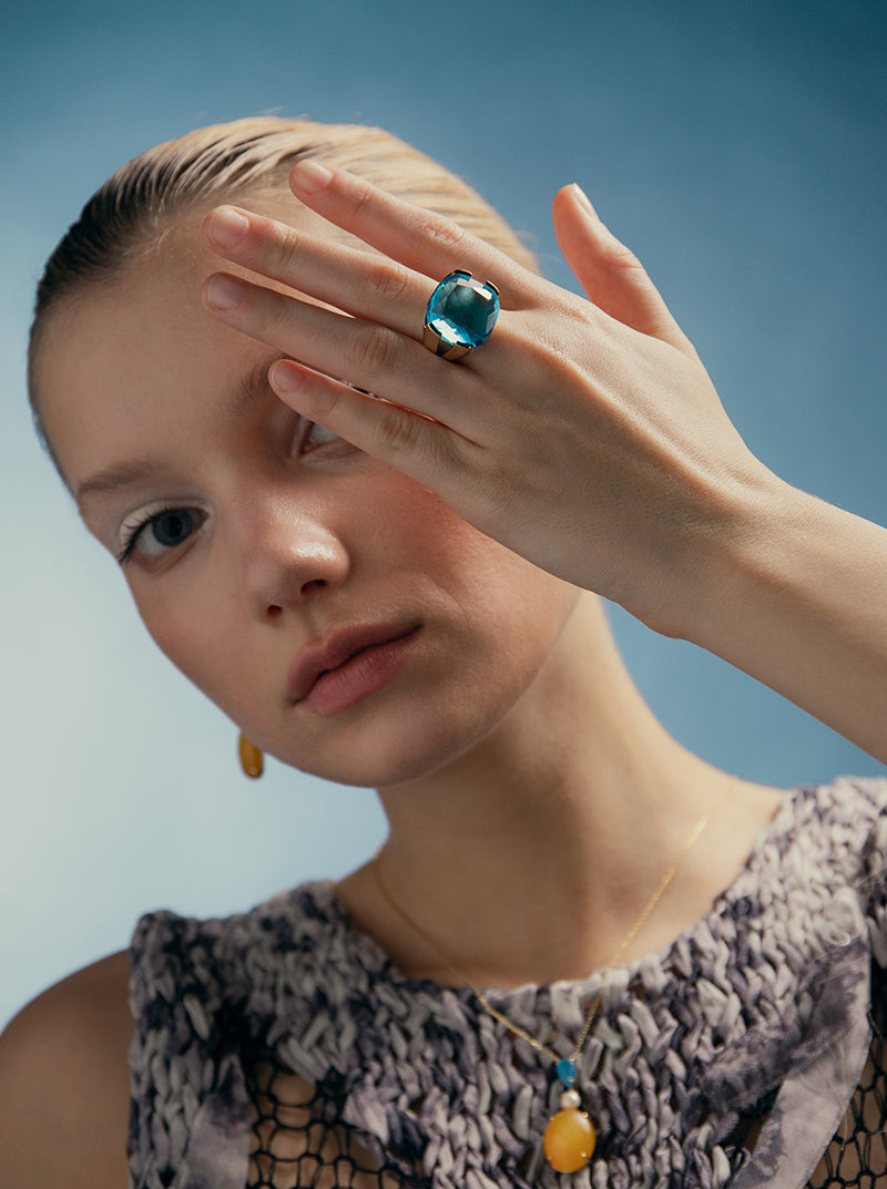 Bagues avec pierres  radianttaille radiant amazonite tonalité