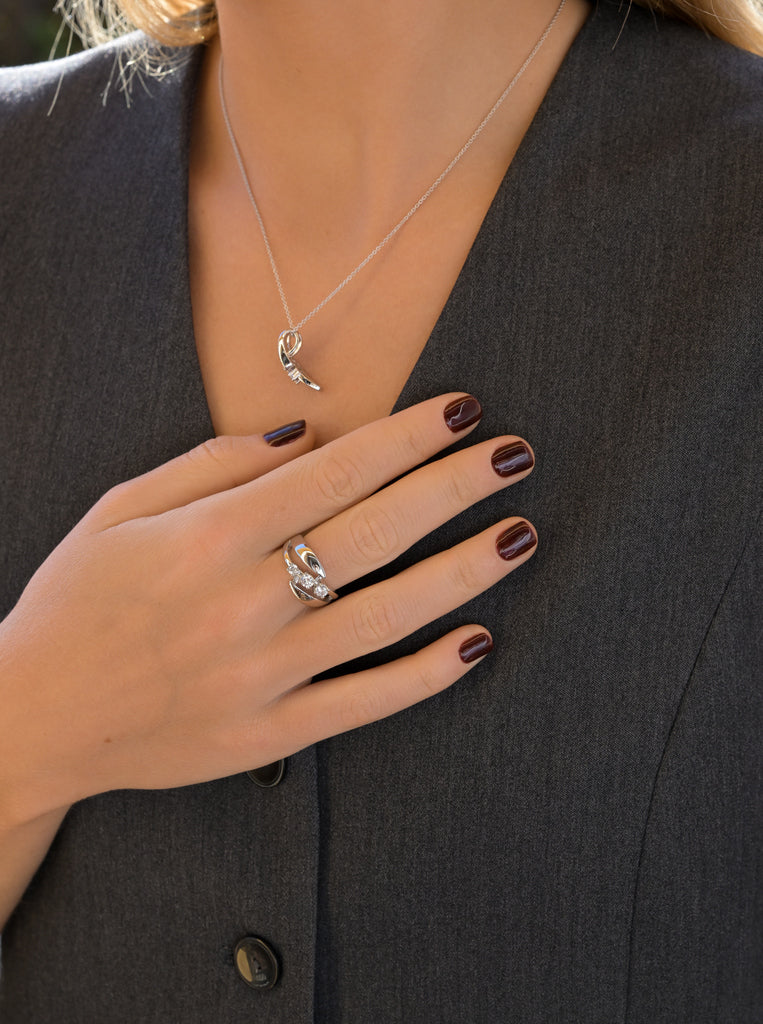 Triple anneauxargent  chronite design plié