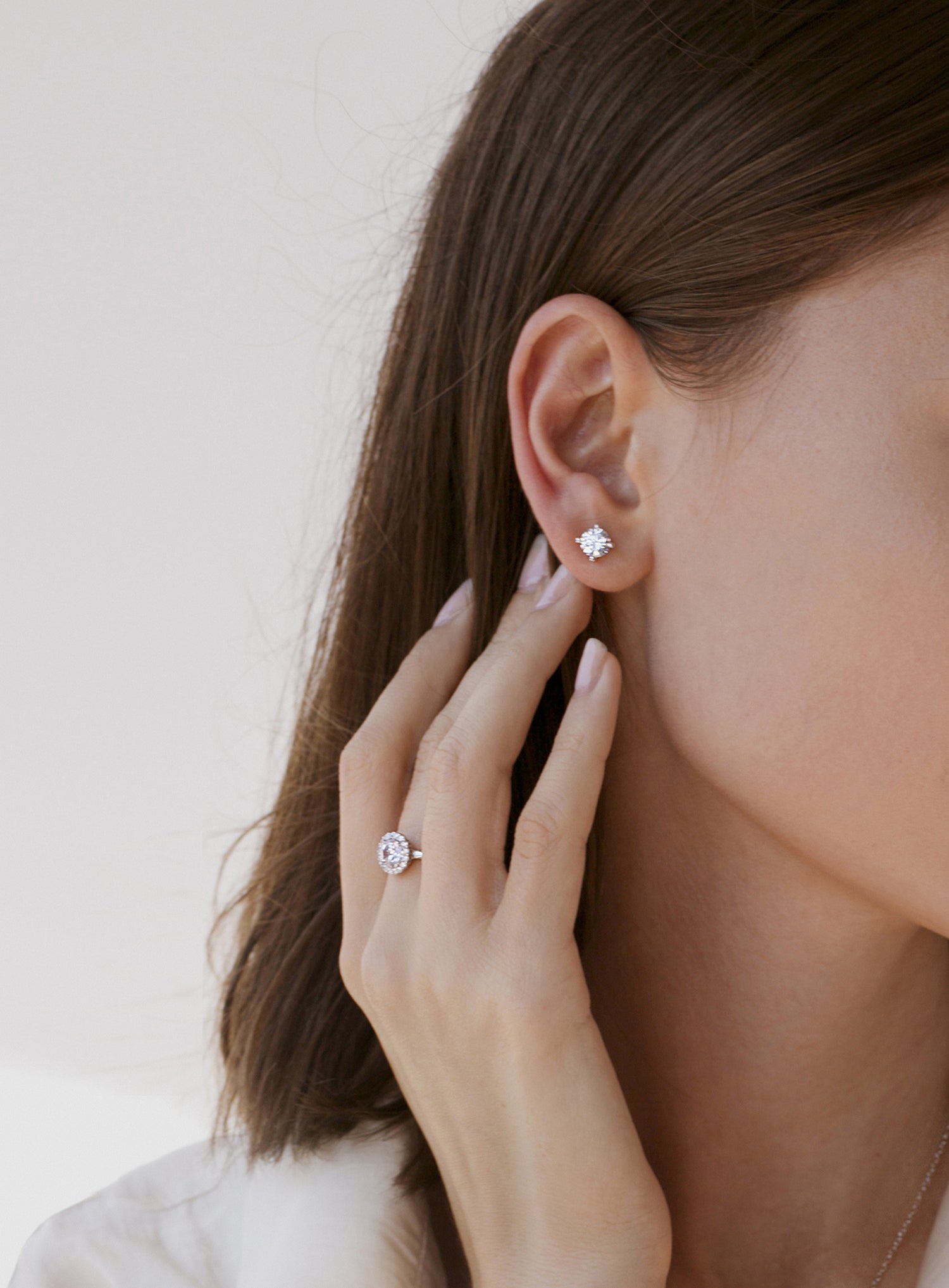 de engagement argent design central de quartz adamantine-LINEARGENT