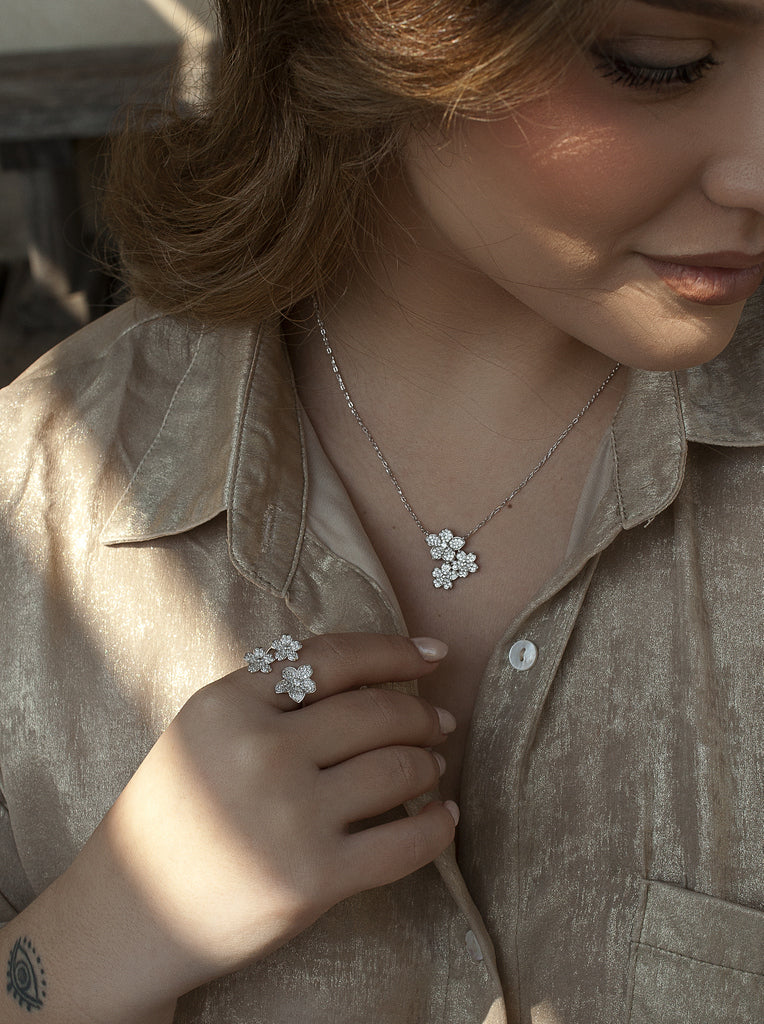 Anneaux de design avec inspiration florale LINEARGENT