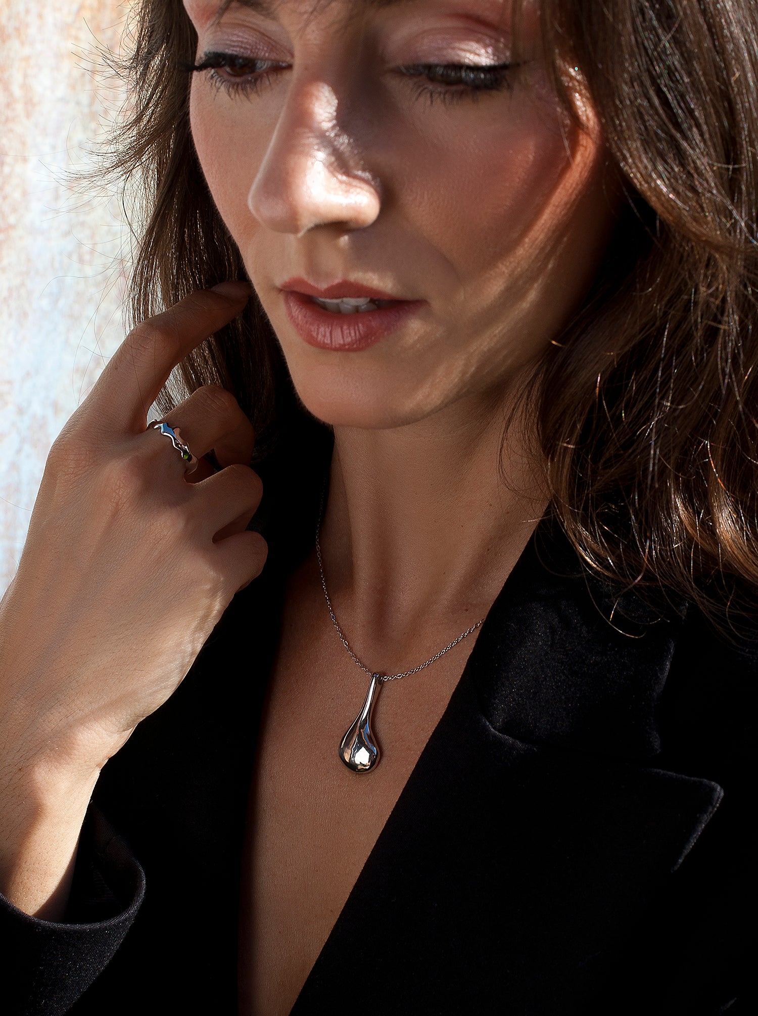 Rings of design Smooth Silver design waves