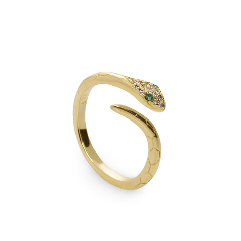 Anillos de diseño de plata silueta de serpiente-LINEARGENT