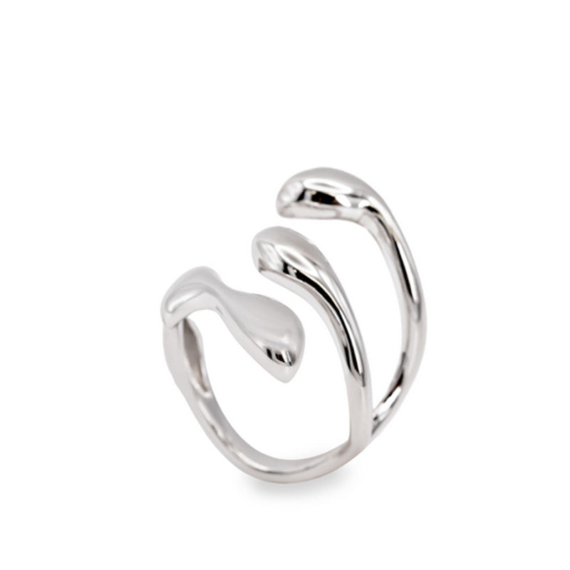 Rings of design organic style with three LINEARGENT