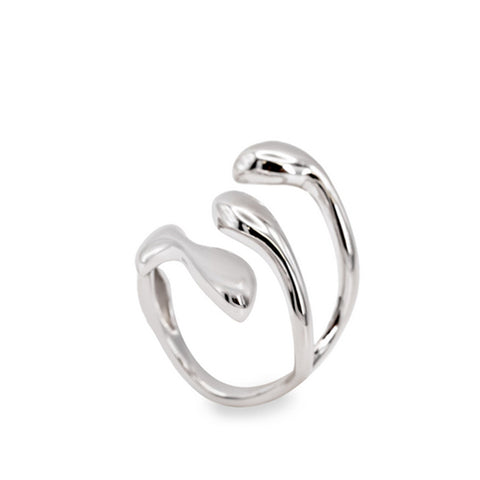 Rings of design organic style with three LINEARGENT