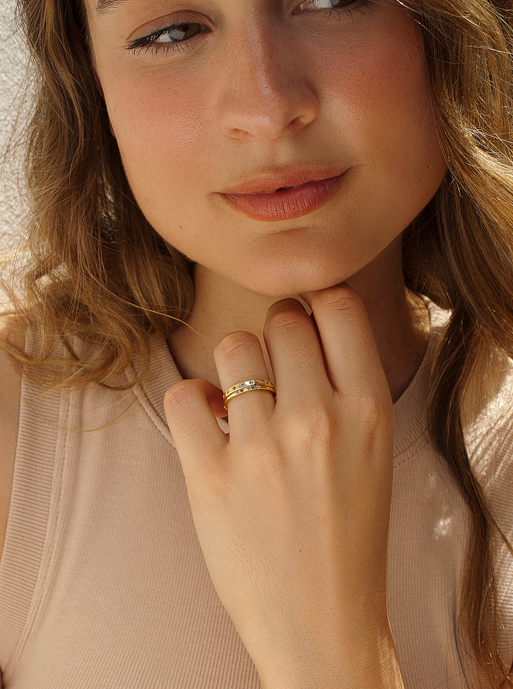 Thin in Rings design multicoloredgems