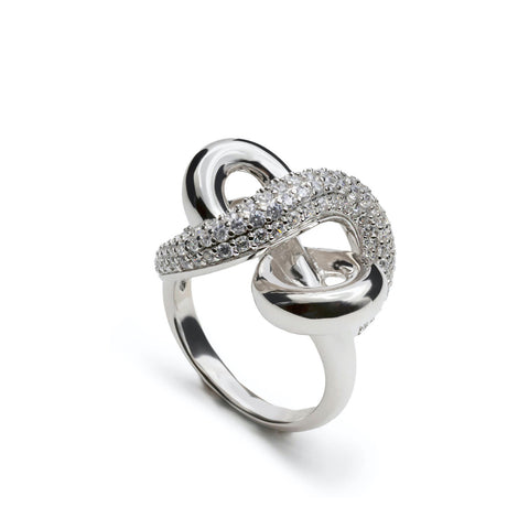 grandes  anneauxargent design nœud entrelacé