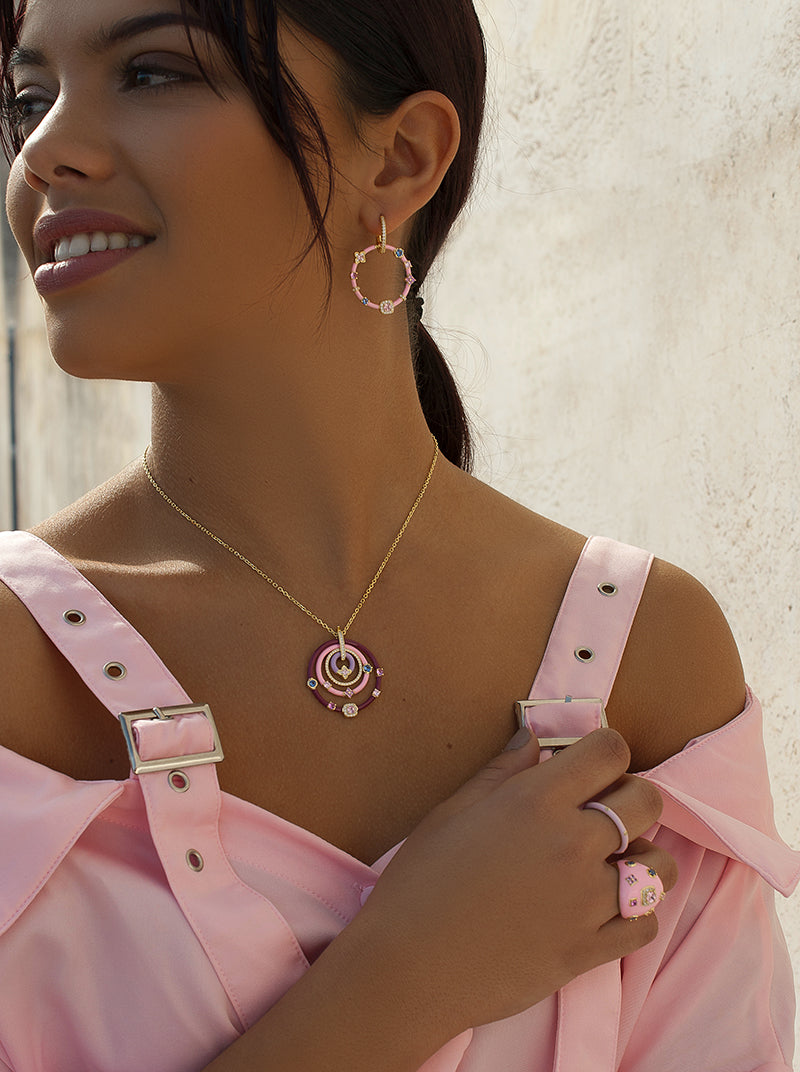 Rings Large design of varnish and gems de colours