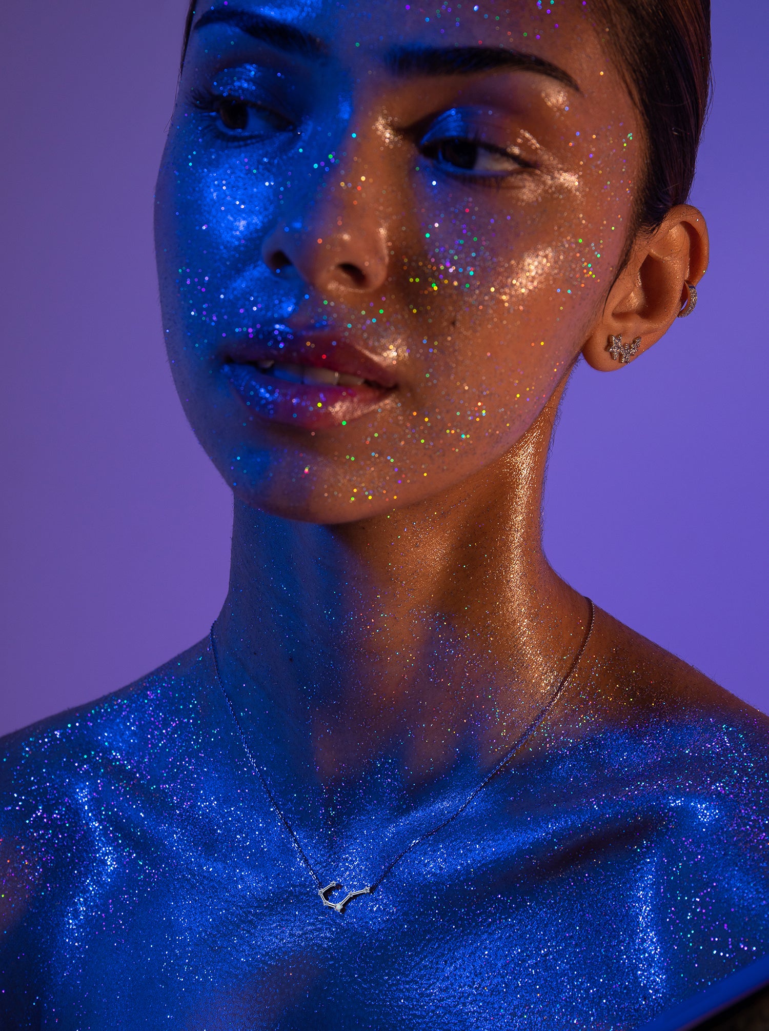 pendant Constellation CANCER in silver with natural Opal