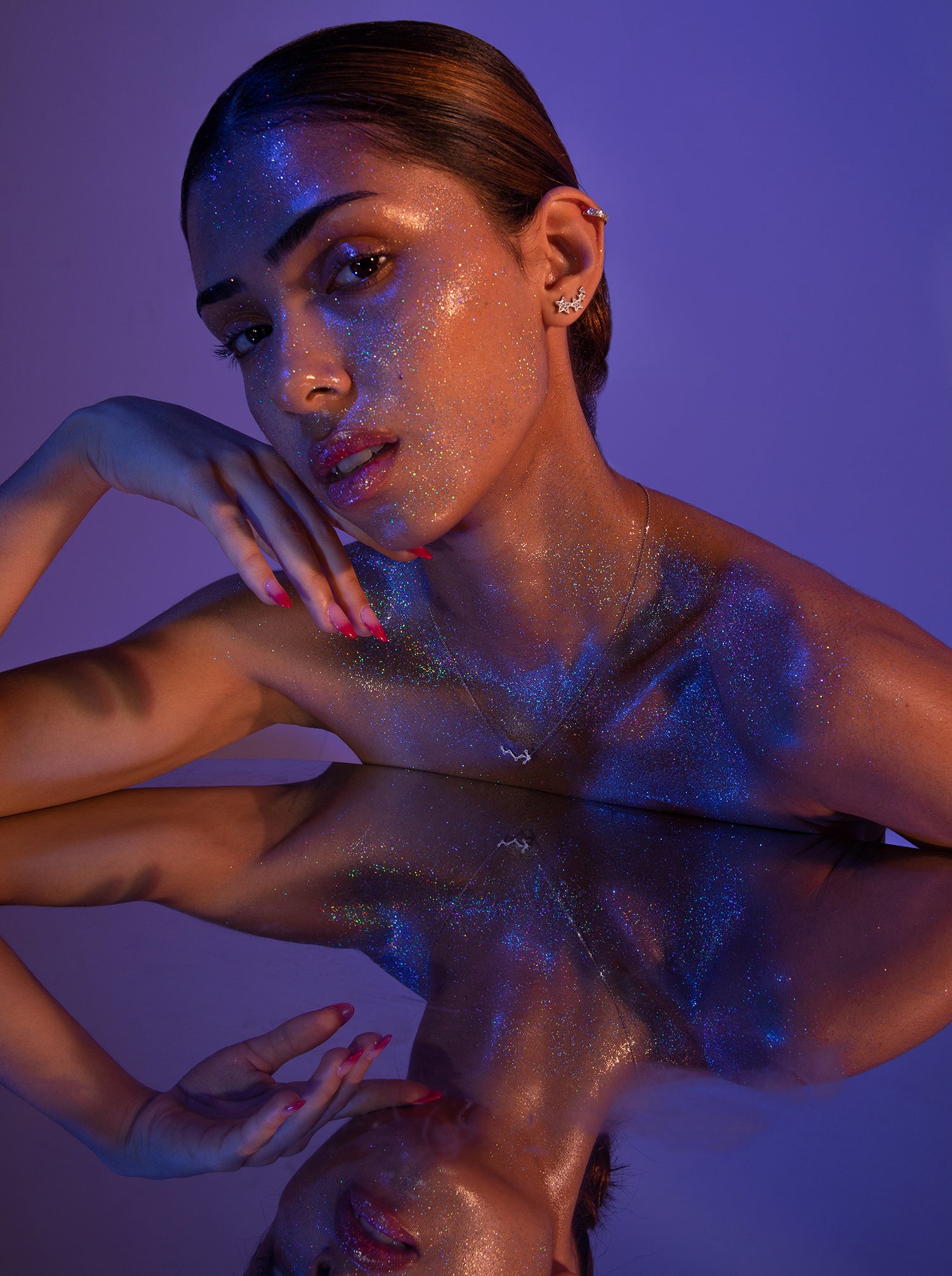 Colgante Constelación ESCORPIO de plata con Calcedonia natural