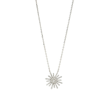 Colgante brillante de plata motivo estrella con circonitas