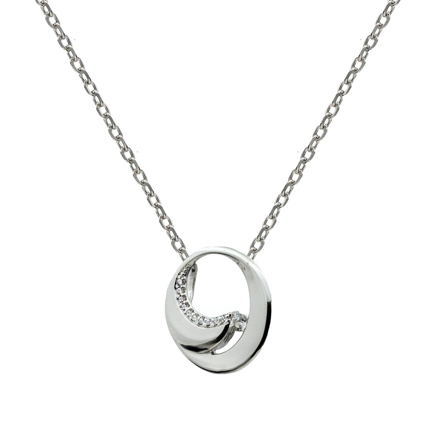 pendentif brillante design coquille de conque de style ovale