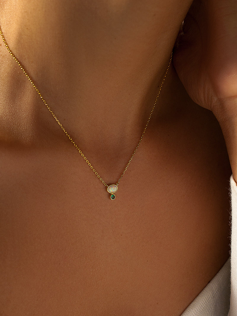 Pendants small silver design opal and aventurine