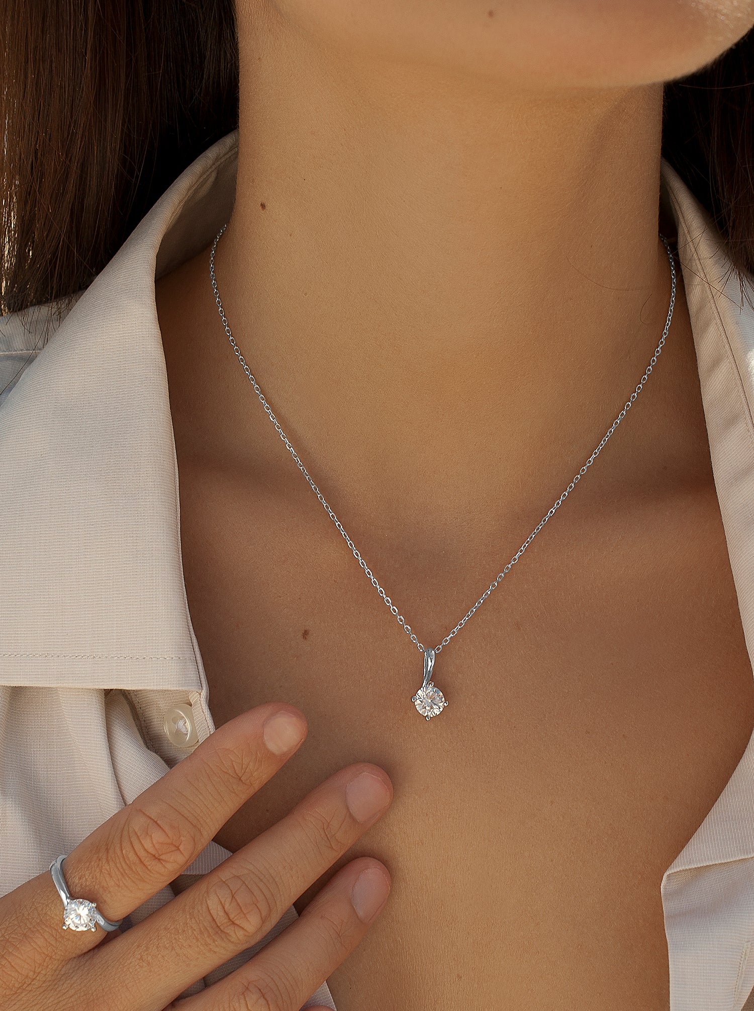 petits pendentifs design de zircon avec LINEARGENT