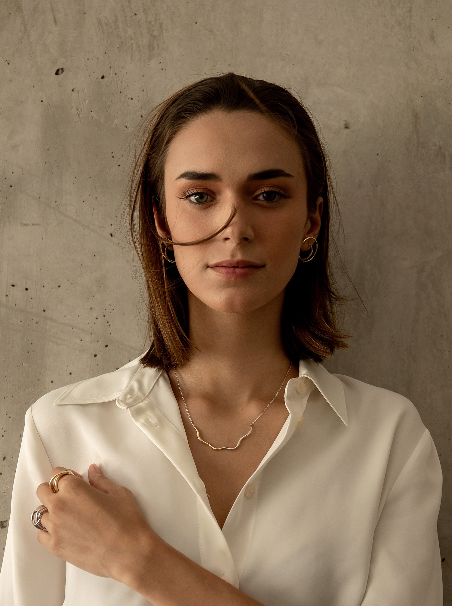 Colgantes plata originales diseño irregular en plata lisa