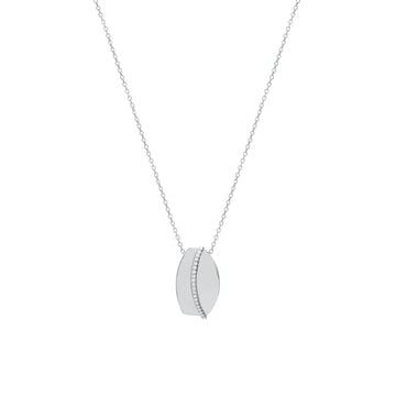 Colgantes plata originales motivo liso con circonitas