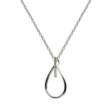 Collar brillante de plata diseño elegante y minimal