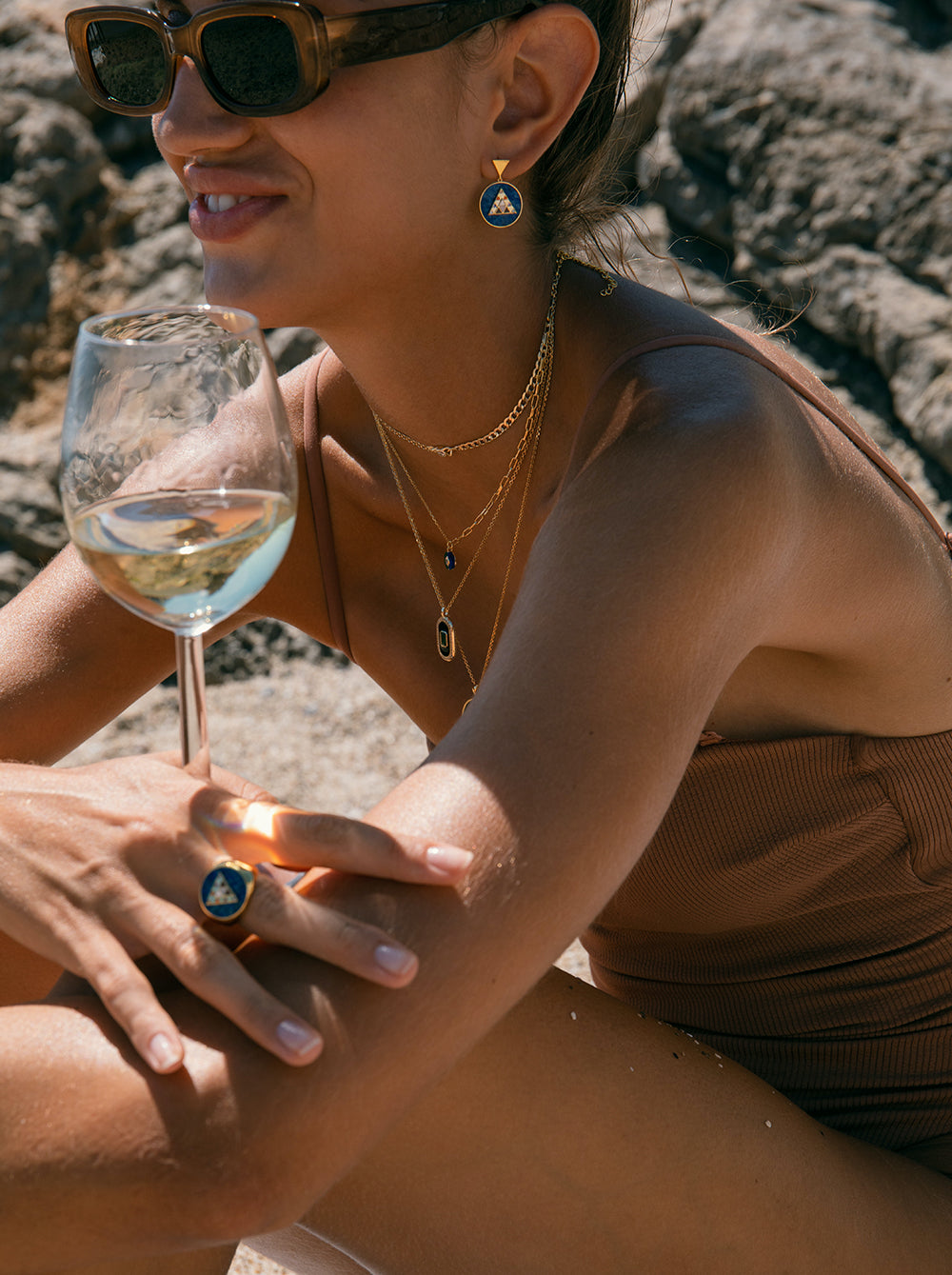 necklace silver chain  links with zirconia zirconia