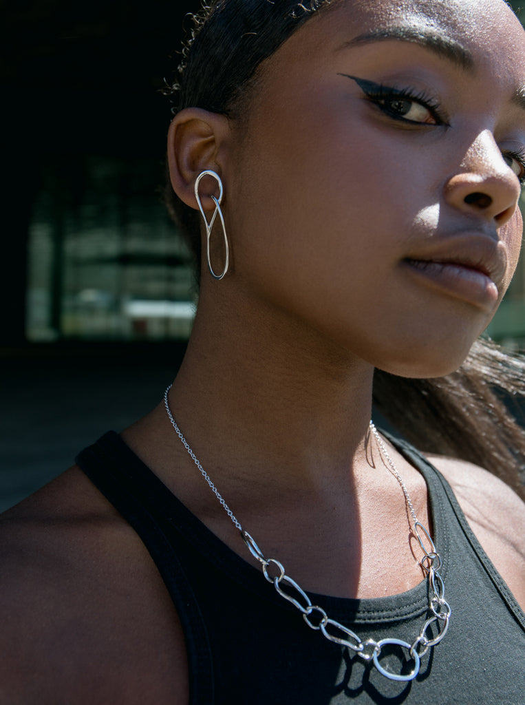 collier chaîne de argent design maillons LINEARGENT