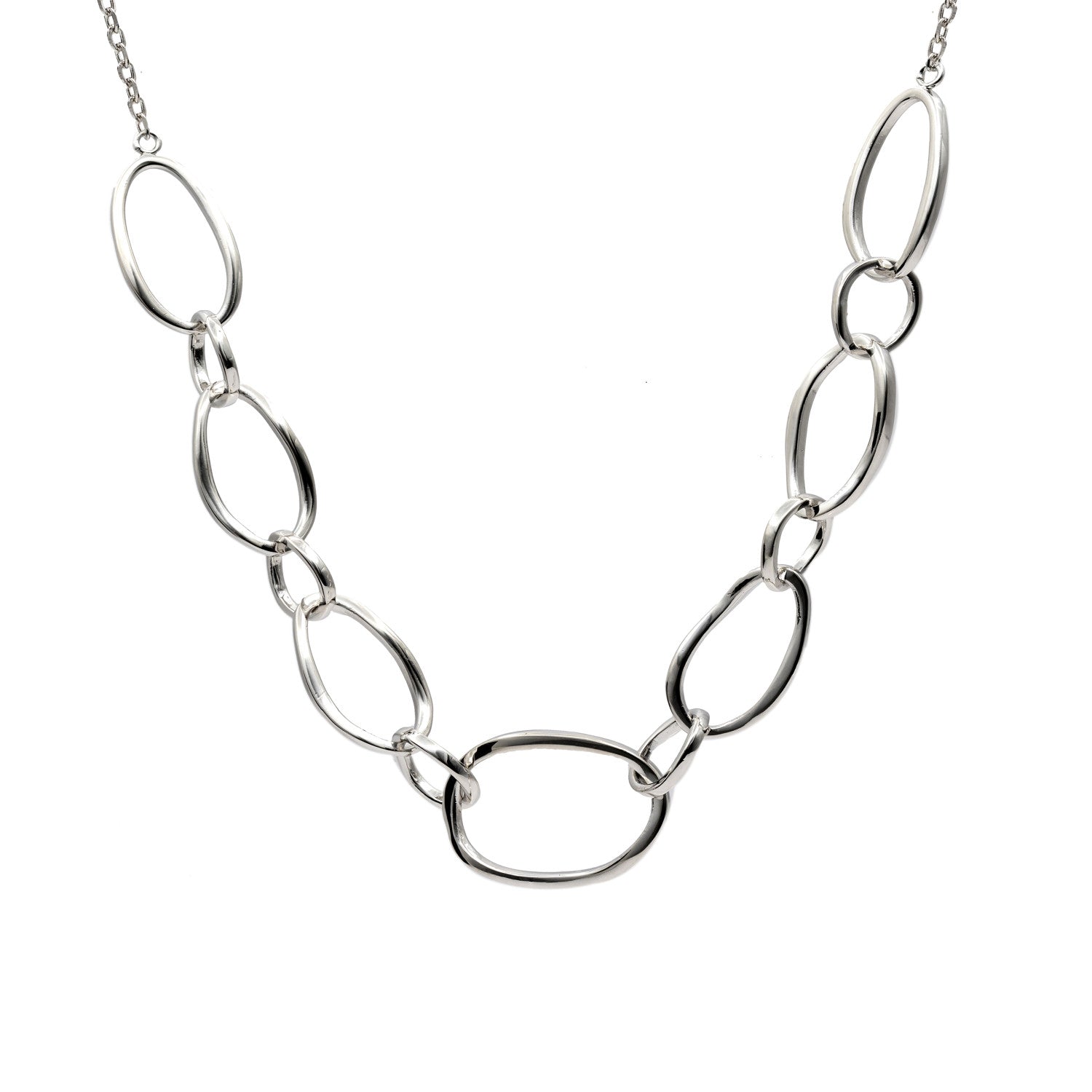 collier chaîne de argent design maillons LINEARGENT