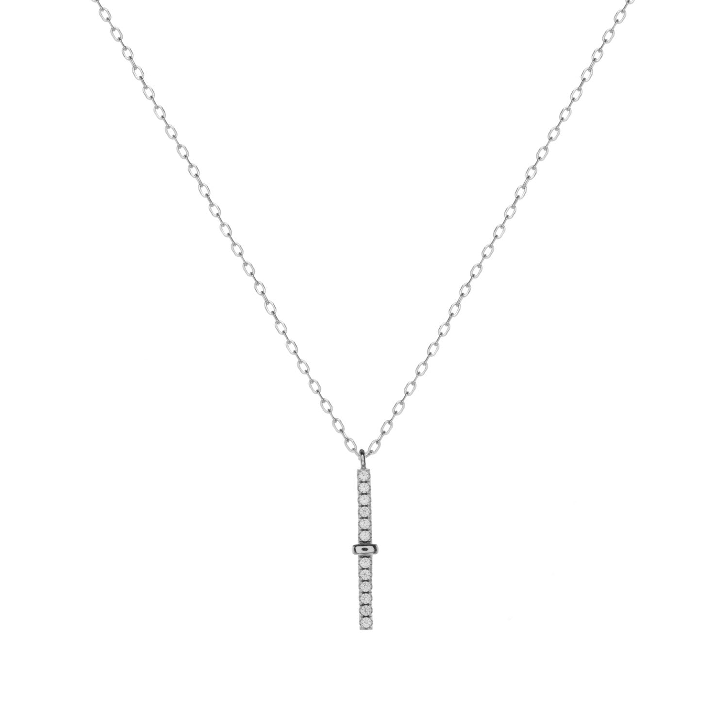 Collar pequeño con circonitas lineal