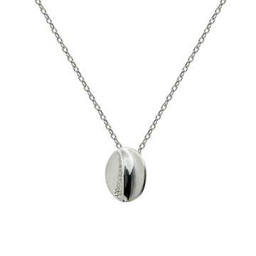 Collar pequeño de plata circular con volumen y circonitas
