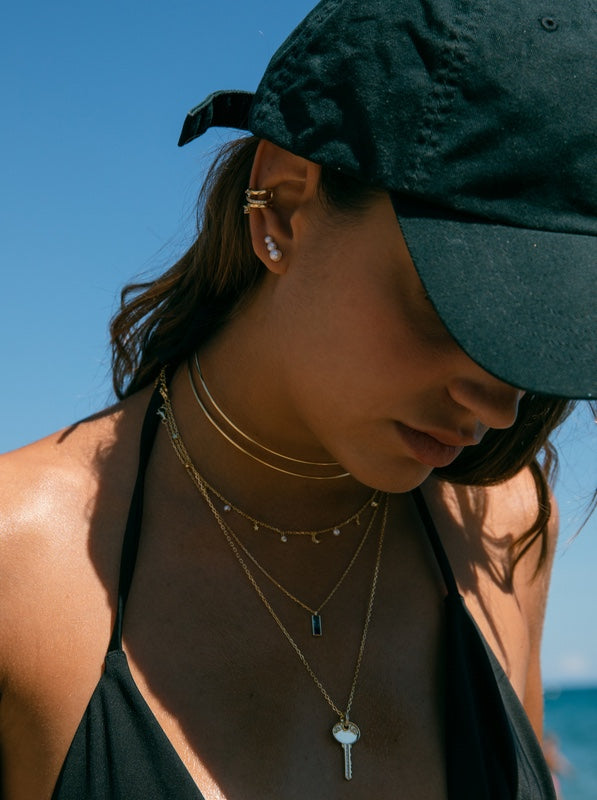 Collares con colgantes en plata baño en oro diseño variado