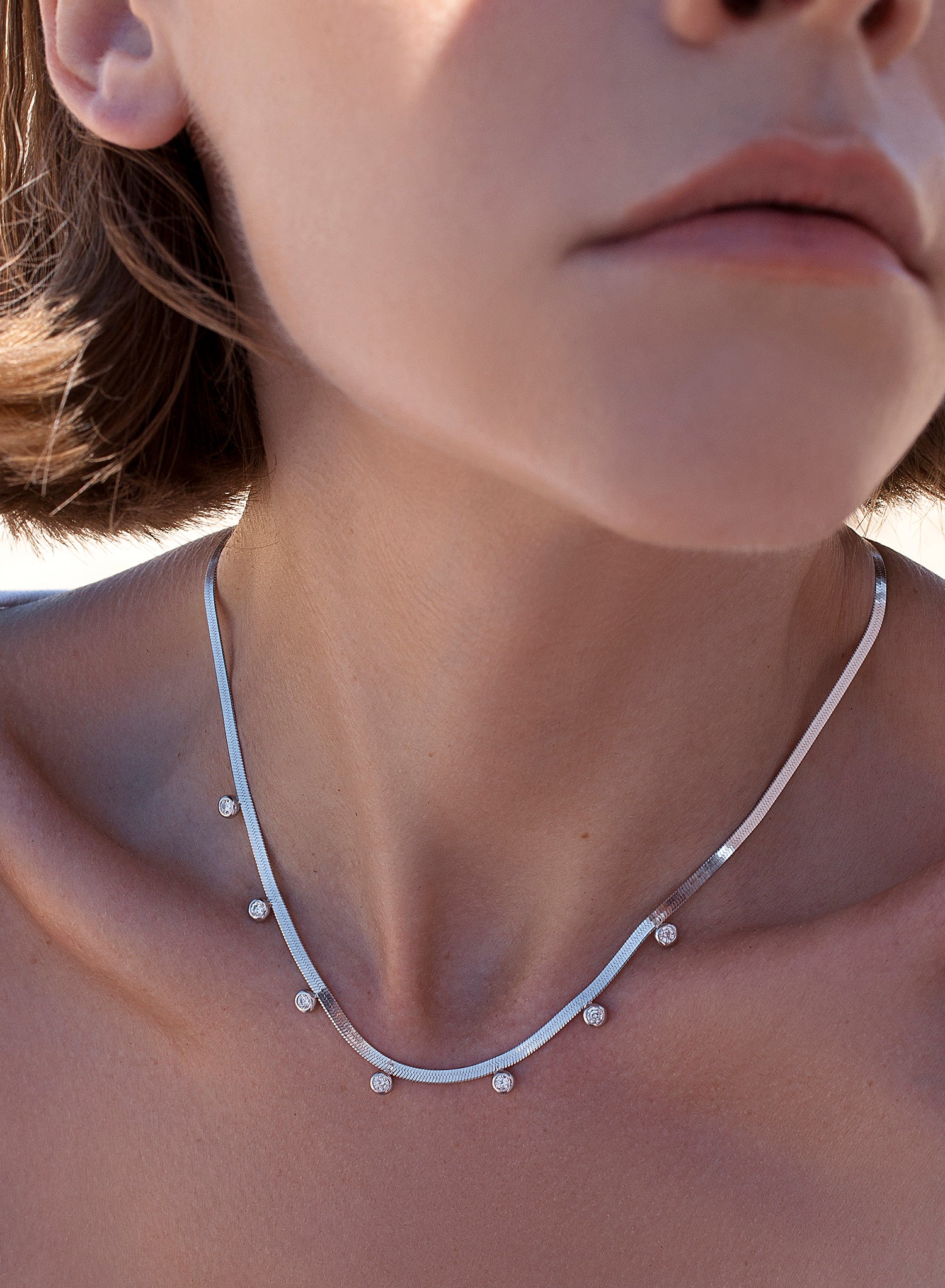 Collares con colgantes plata diseño snake