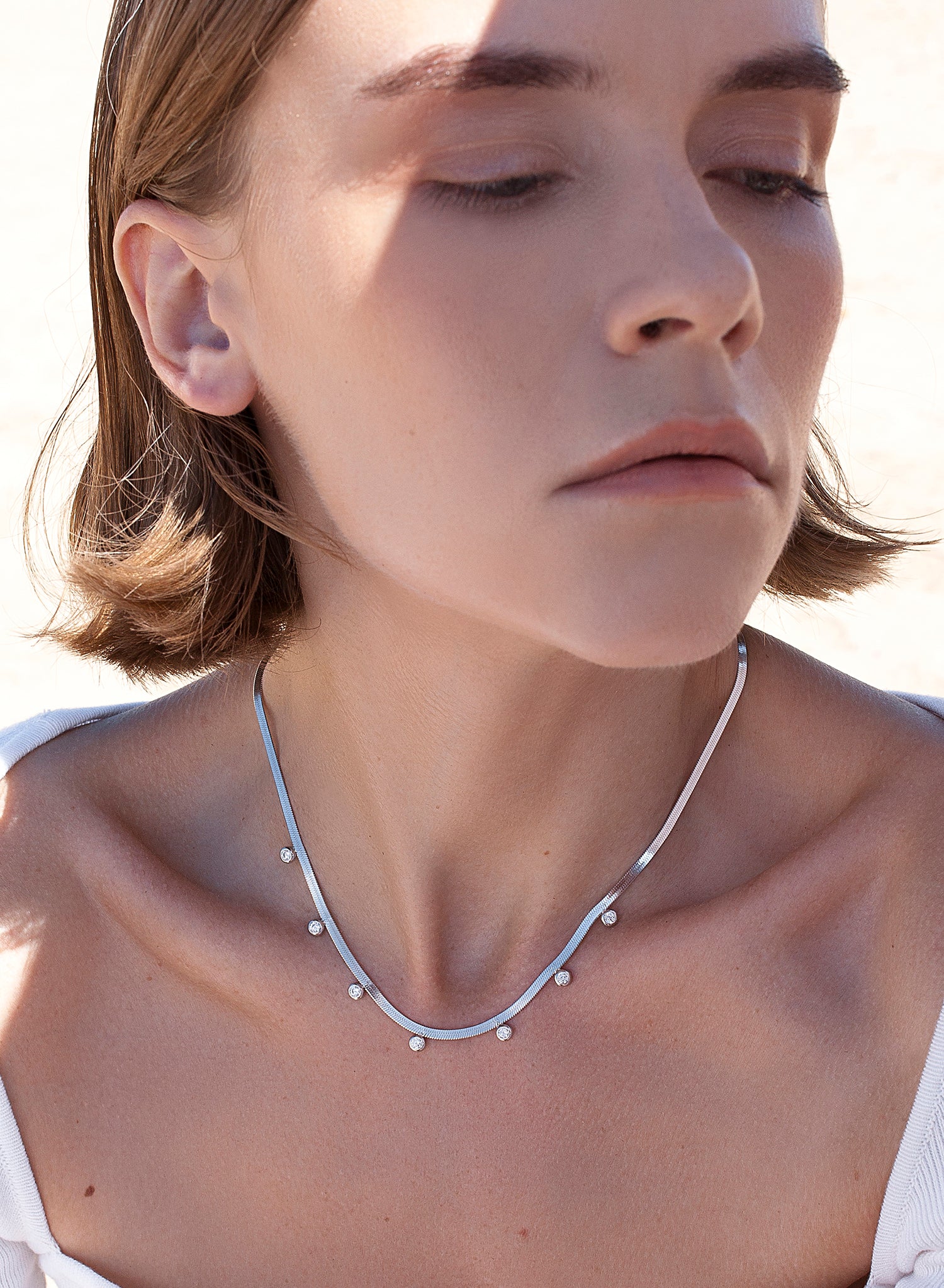 Collares con colgantes plata diseño snake