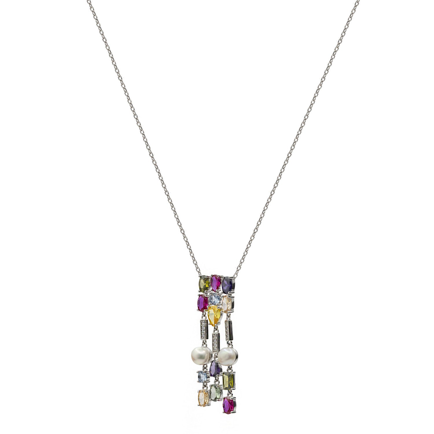 colliers avec pierres couleurs design LINEARGENT