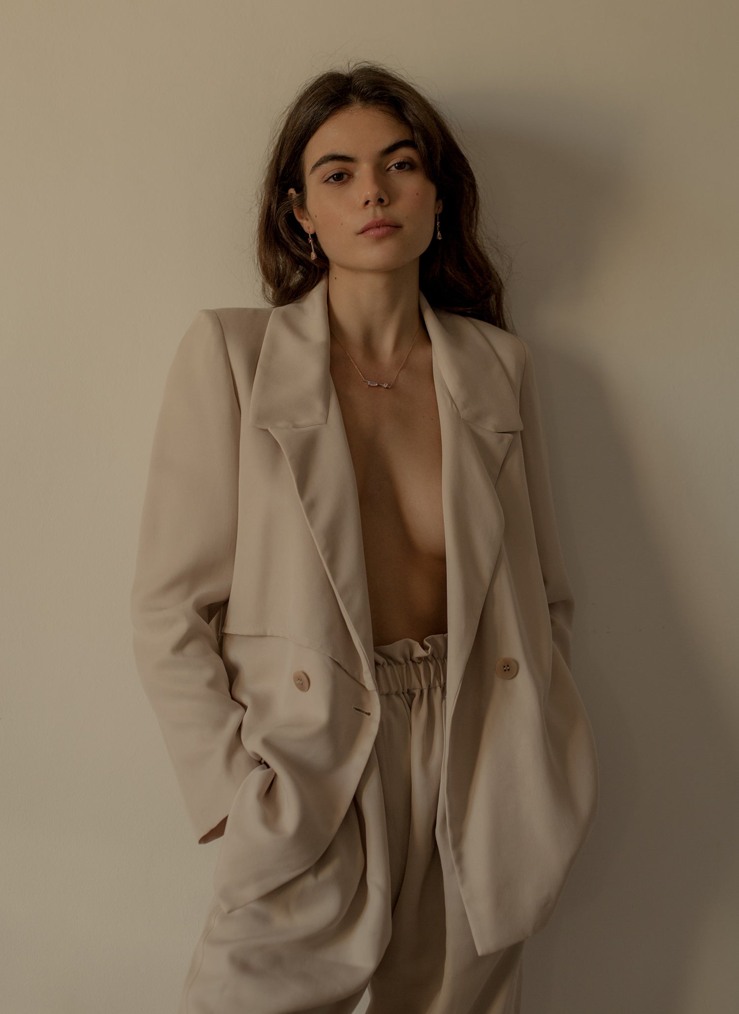 colliers avec pierres en argent design linear light LINEARGENT