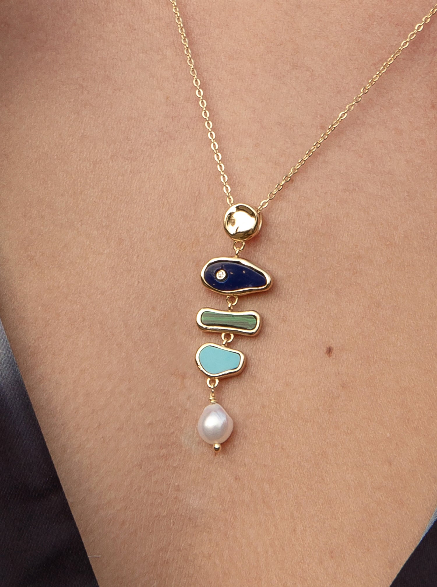 Collares con piedras naturales diseño multi motivo-LINEARGENT