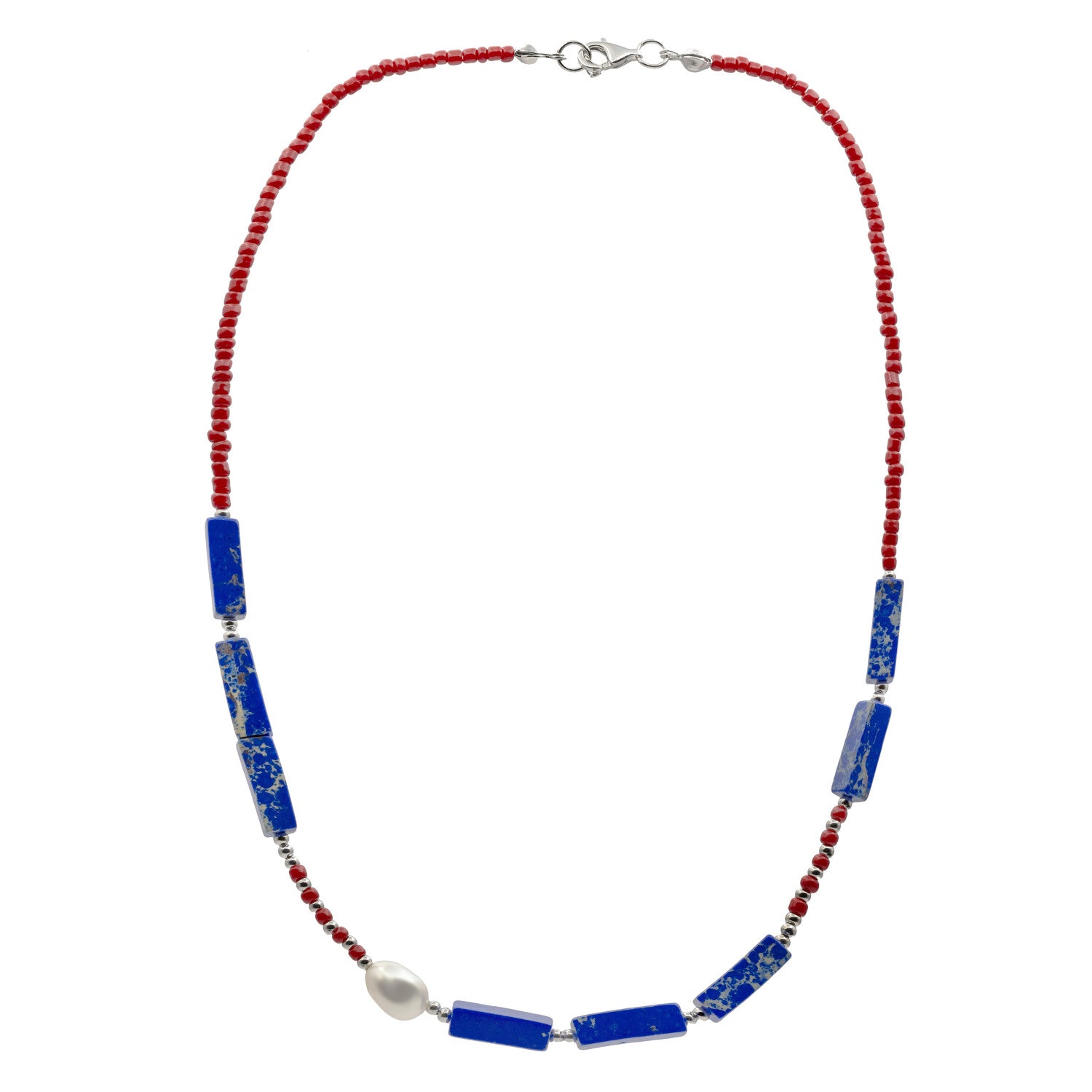 Collares cortos con piedras naturales diseño azurita-LINEARGENT