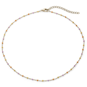 Collares cortos de plata con cadena diseño sunset