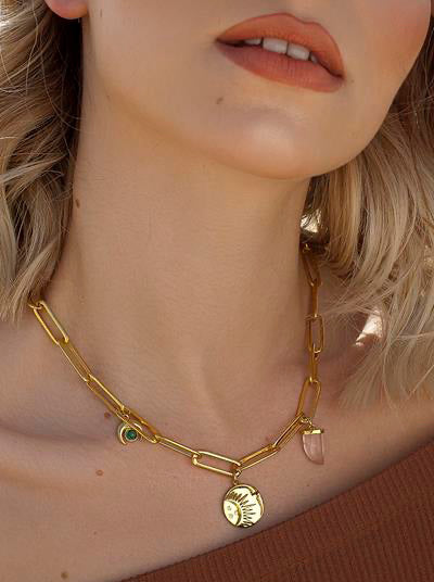 colliers shorts de argent gilt médaille pendentif