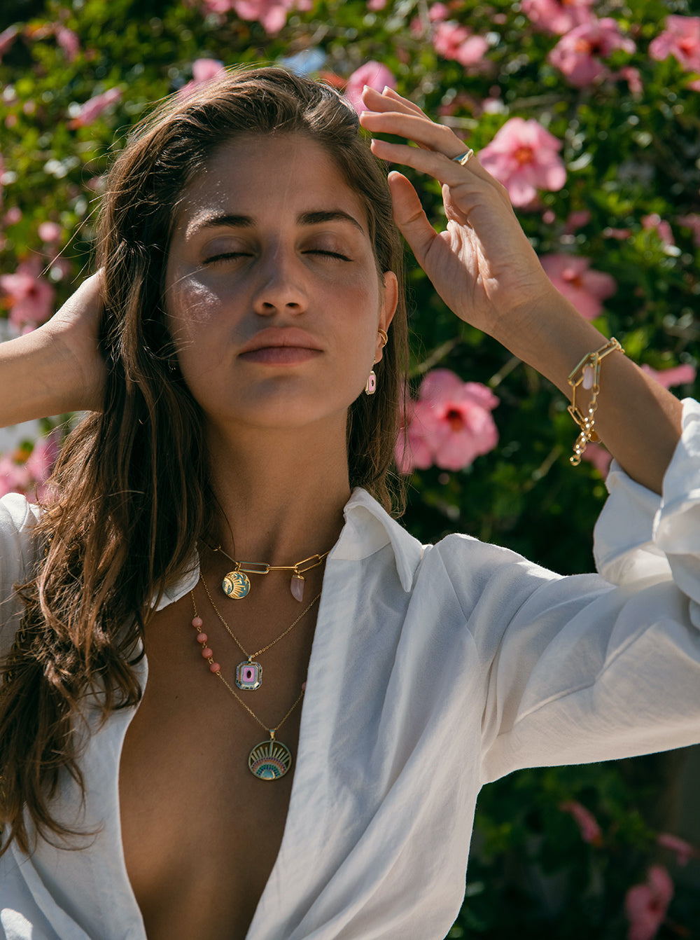 colliers shorts de argent gilt médaille pendentif