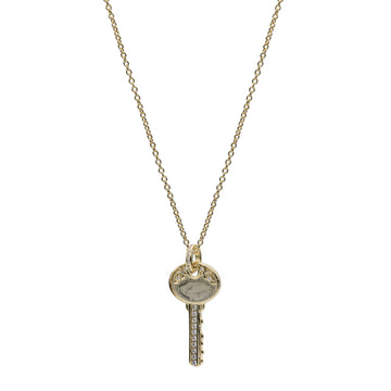 Collares plata originales baño dorado diseño llave redonda y corconitas
