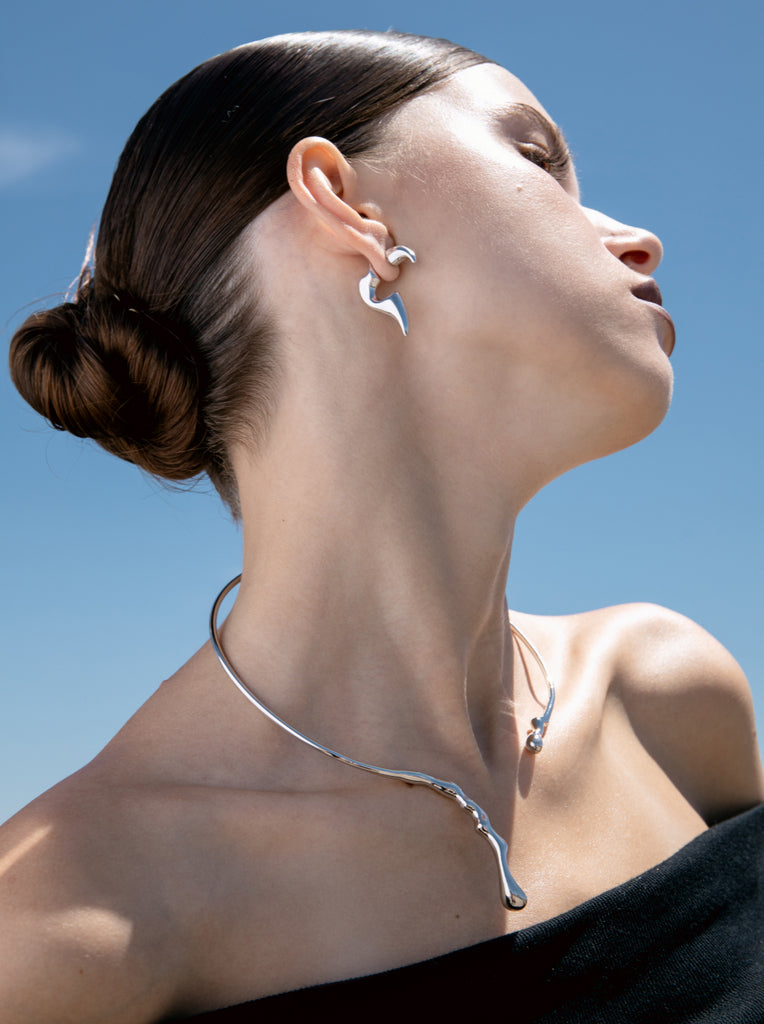 necklaces silver original design organic and LINEARGENT